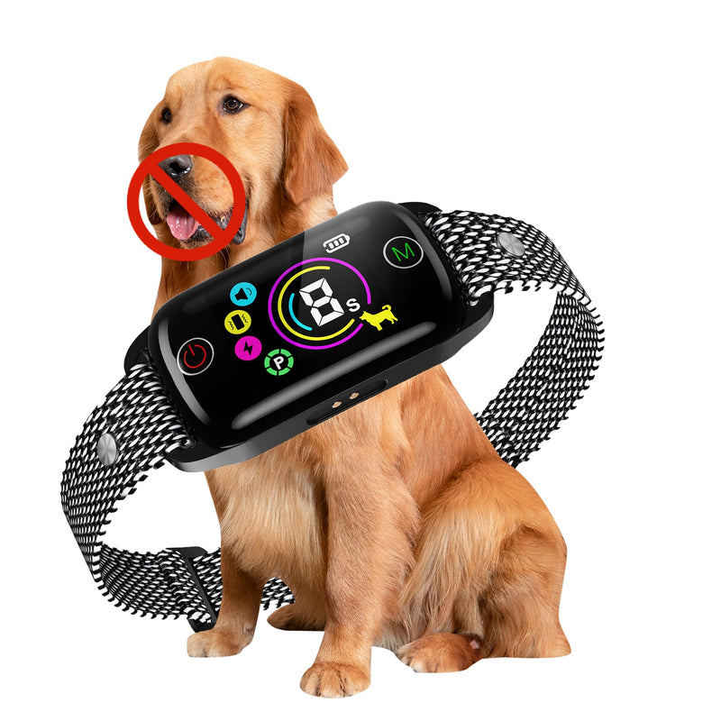 Dog Bark Collar for Large Medium Small Dogs, Rechargeable Bark Collar, Anti Barking Training Collarwith 8 Sensitivity Levels, Beep/Vibration Modes, Auto Correction for Dogs, IP67 Waterproof - PawsPlanet Australia