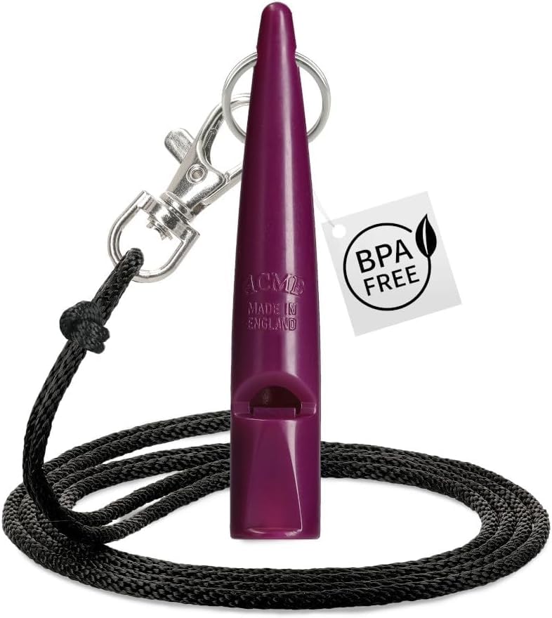 ACME 210.5 Professional Dog Training Whistle with Lanyard. BPA-Free Plastic. 90 dBA. Standardized 5700Hz Frequency for Smaller Dogs. Weatherproof. Made in The UK (Purple) Purple
