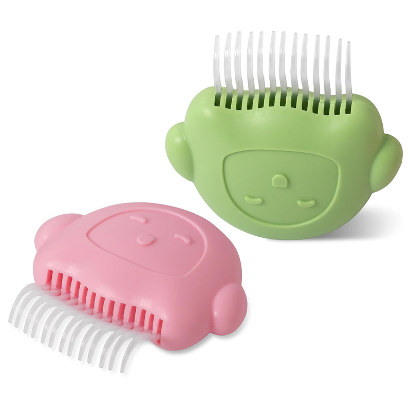 2-piece pet massage hair removal comb, kitten and puppy hair grooming tools. (Blue) blue - PawsPlanet Australia