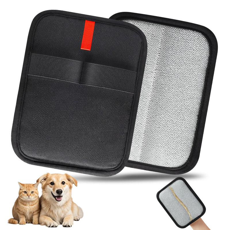 1 Pcs Electrostatic Pet Hair Removal Gloves Brush, Reusable Static Pet Cat Dog Hair Remover Gloves Grooming Brush Couch, Furniture, Carpet, Car Seat, Upgraded Animal Fur Removal Tool 1 Pcs Black - PawsPlanet Australia