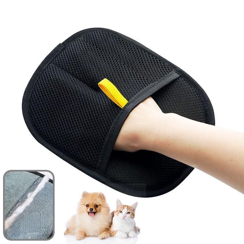 Pet Hair Remover Gloves for Dogs & Cats | Reusable Electrostatic Grooming Glove for Removing Pet Hair | Comfortable, Double-Sided, and Durable for Furniture, Clothes, Carpets & Cars - PawsPlanet Australia
