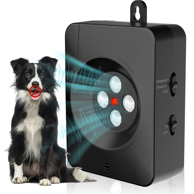 Ultrasonic Dog Bark Deterrent Devices, 4X Anti Barking Device for Dogs, 3 Modes Stop Barking Neighbors Dog, Anti Dog Silencer for Indoor & Outdoor Use, Long Range & Rechargeable Bark Control - PawsPlanet Australia