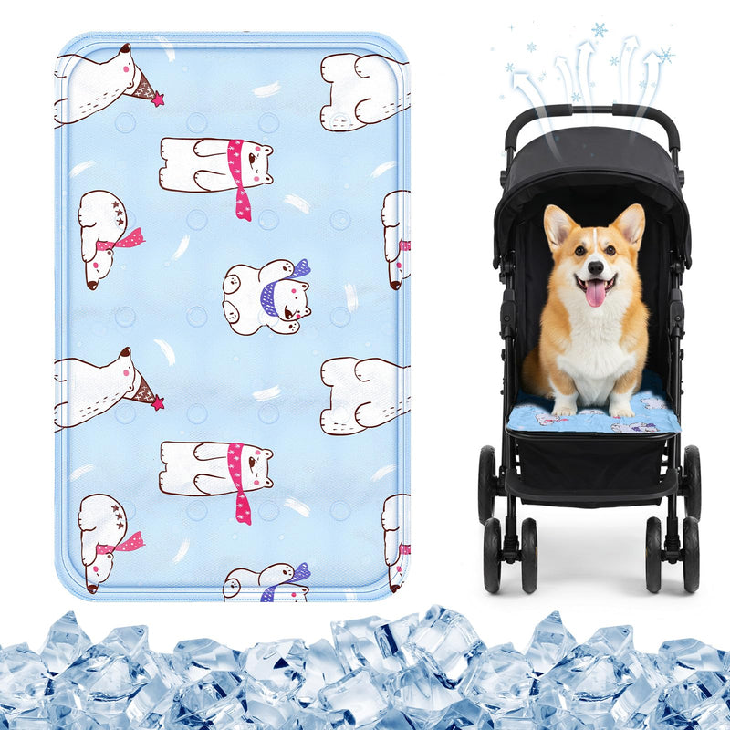 Nuanchu Dog Stroller Cooling Mat Waterproof Outdoor Pet Cooling Mat 11.81 x 19.69 Inch Washable Summer Cat Sleeping Blanket for Small Medium Pet Stroller (Colorful Bear) Colorful Bear - PawsPlanet Australia