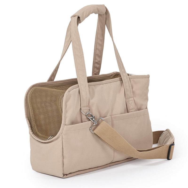 Pet Dog Casual Crossbody Bag, Hands-Free One Shoulder Soft Edged Pet Bag, Fully Open Sunroof Cover with Mesh Window and Large Front Pocket, Pet Carrier Purse for Small Dog Cat（Can Hold 10 Pounds） - PawsPlanet Australia