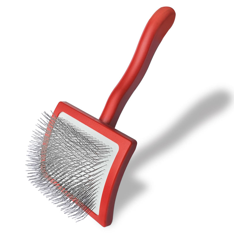 Dog Slicker Brush for Doodle Grooming,Dog Brush for Poodles,Long Pin Haired Pet Slicker Brush for Goldendoodles, Labradoodles,Bernedoodles (Red) Red - PawsPlanet Australia