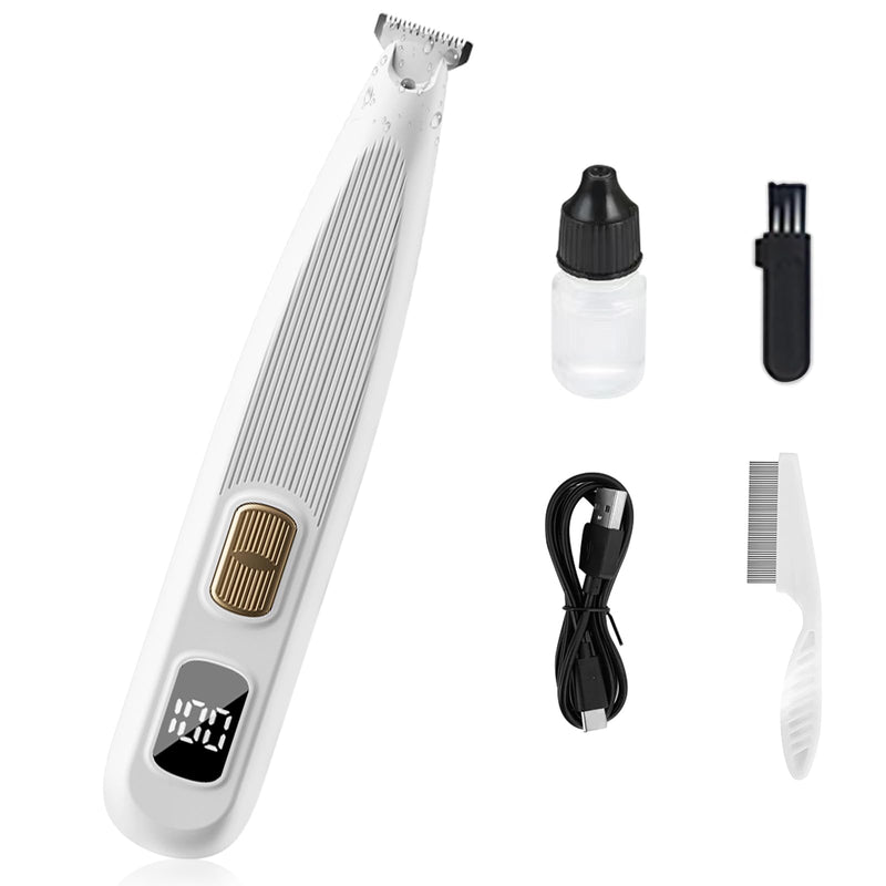 Dog Paw Trimmer with LED Digital Display,20mm Ceramic Blade Electric Rechargeable Dog Clippers for Grooming,Pet Paw Trimmer for Grooming for Paws, Eyes, Ears, Face & Hip Areas - PawsPlanet Australia