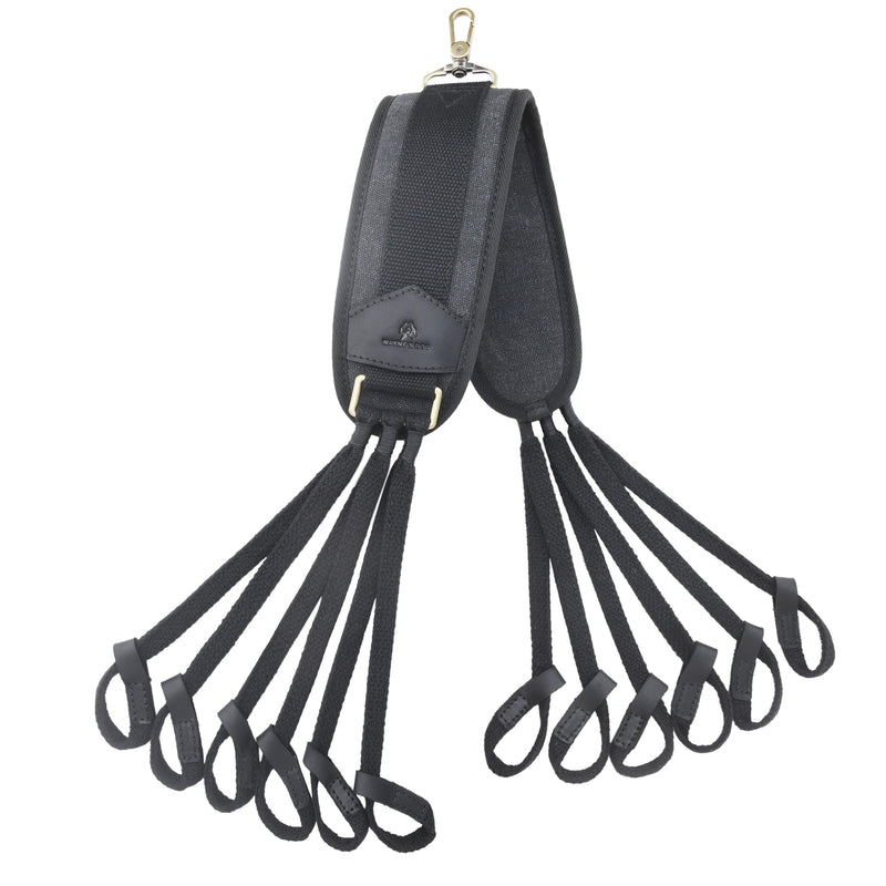 WAYNE'S DOG Canvas Duck Game Carrier - 12 Drops, Slip Noose - Bird Tote, Waterfowl & Goose Hanger, Duck Carrier Lanyard (Black) Black - PawsPlanet Australia
