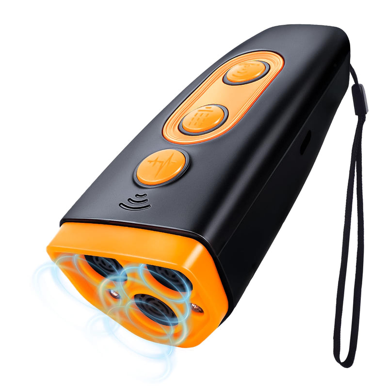 Dog Bark Deterrent Device, Ultrasonic Anti-Barking Device for Dogs Training, Safe and Effective, Up to 35FT Long Range Rechargeable & Portable Bark Shield Indoor and Outdoor Use, Orange - PawsPlanet Australia