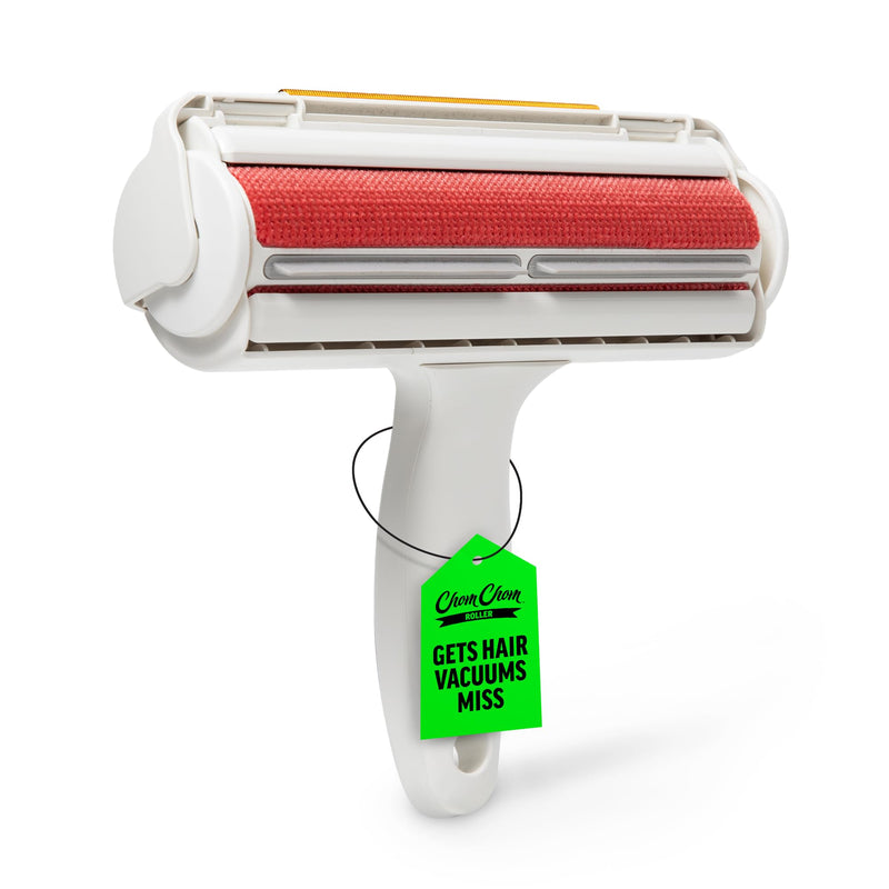 ChomChom Roller & Rake – Reusable Pet Hair Removal Roller with Rake Attachment for Cat & Dog Fur on Furniture, Couch, Carpet, Car, Rugs, Bedding & More– Portable, Eco-Friendly - PawsPlanet Australia