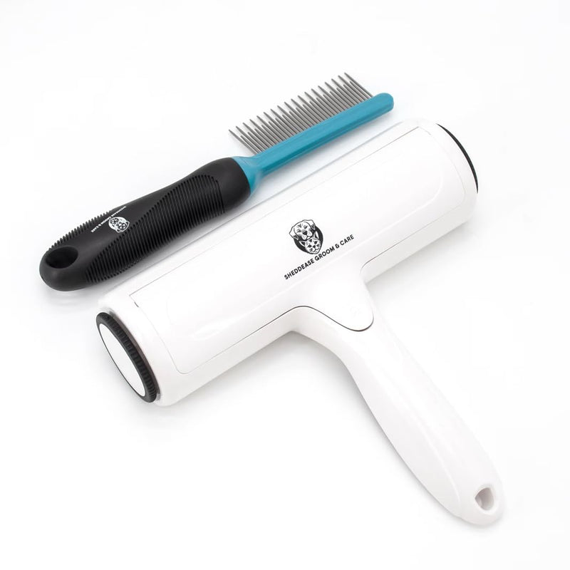 SheddEase Groom & Care Reusable Dog & Cat Hair Remover for Furniture, Couch, Carpet | Deshedding Comb for Shedding, All-in-One Pet Hair Remover & Grooming Comb Kit - PawsPlanet Australia