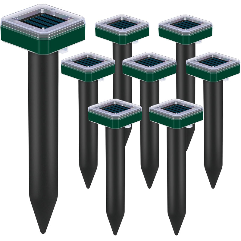 8 Pack Mole Repellent Solar Powered for Lawns Snake Repellent for Yard Gopher Trap Groundhog Vole Repellent Ultrasonic Spike Outdoor Waterproof Sonic Chipmunk Rodent Burrowing Animals Deterrent Stake - PawsPlanet Australia