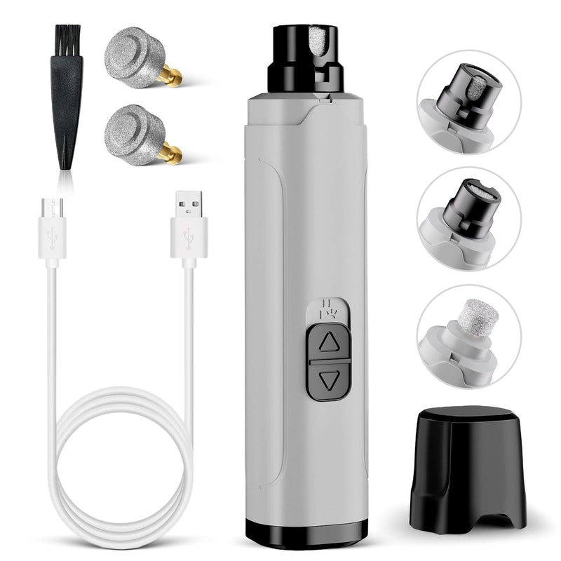 YGGDRA Dog Nail Grinder Upgraded - Professional 2-Speed Super Quiet and Low Vibration Electric Pet Nail Grinder with LED Lights - Painless Paws Grooming & Smoothing for Small to Large Dogs - PawsPlanet Australia
