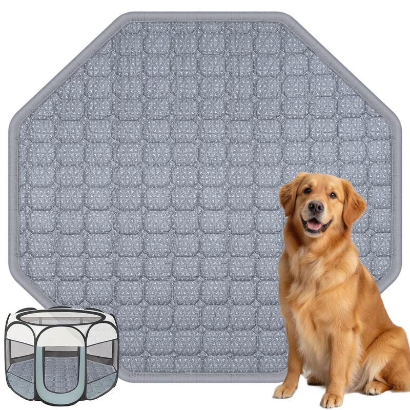 Dog Bed Mat Suitable for Pet Playpen Washable Crate Pad for Large Sized Dog Soft Crate Mat with Anti-Slip Bottom Gray 45 inch Gray-L - PawsPlanet Australia