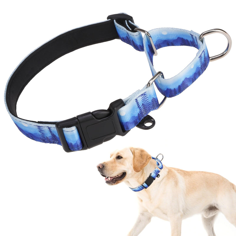 KOOLTAIL Martingale Collar for Dogs for Small Medium Large Dogs, Soft Padded Nylon No Pull Dog Collar with Buckle, Adjustable No Slip Heavy Duty Durable Puppy Training Collar for Boys Girls, Blue S