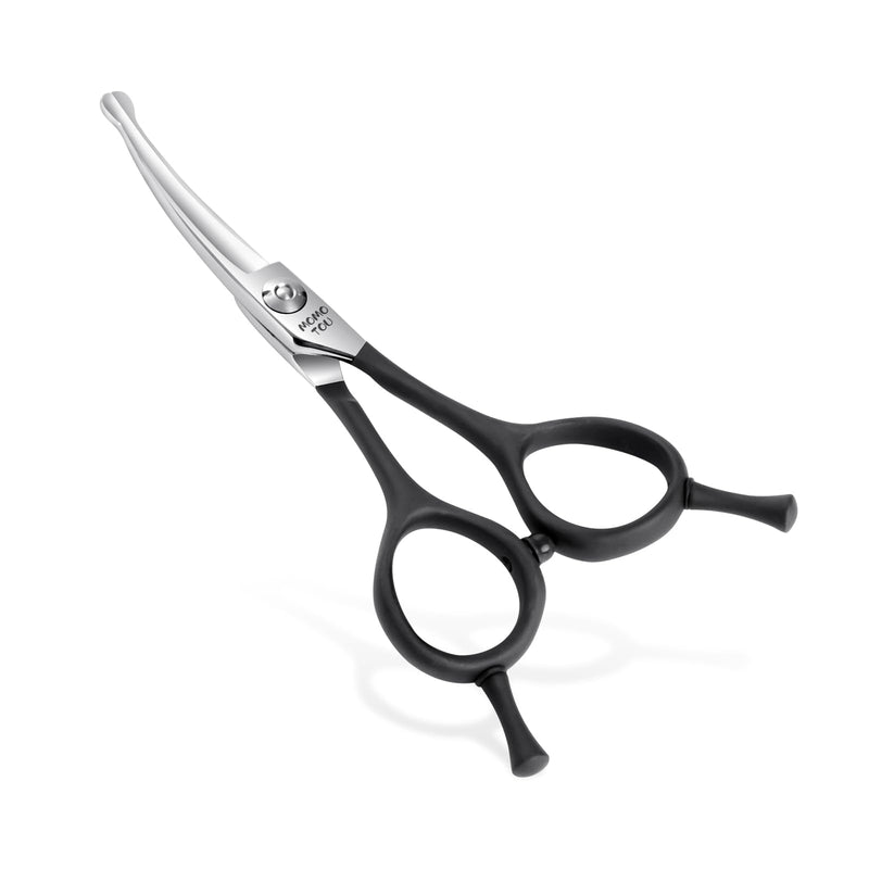 4.5" Small Dog Grooming Scissors with Comfortable Non-slip Handle and Safety Round Tip 440C Curved Sharp Blades Dog Shears for Eyes, Ears and Paws Easy to Use. Curved Scissors - PawsPlanet Australia