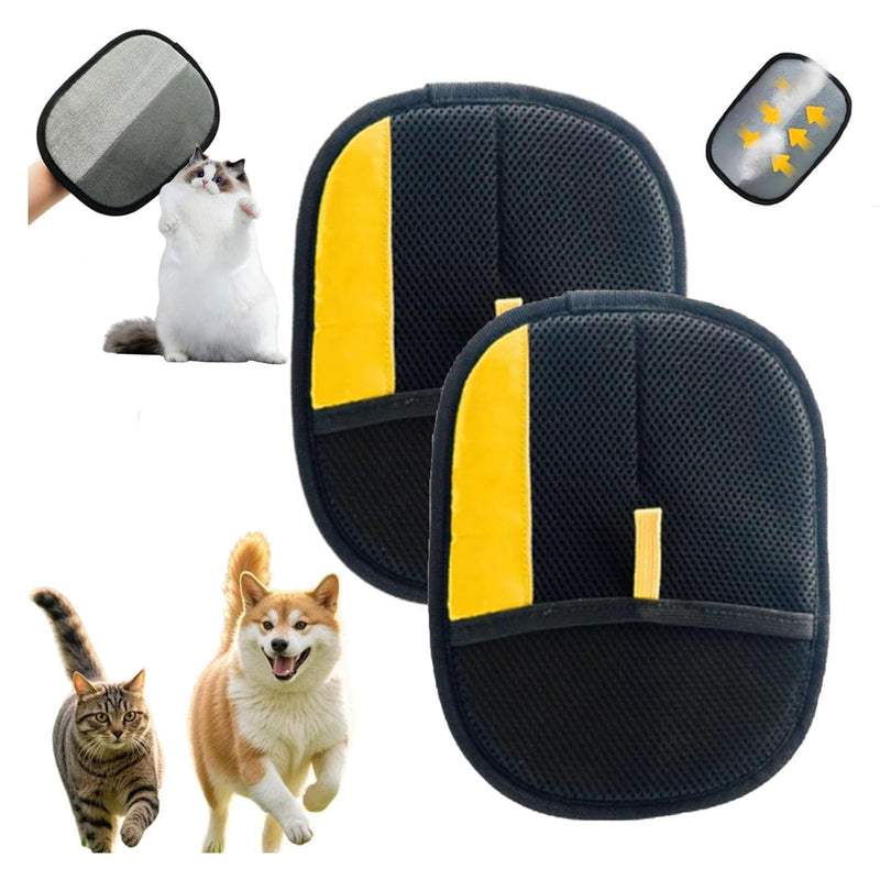 Pet Hair Removal Glove for Cats & Dogs, Electrostatic Gloves Pet Hair, Cat Grooming Gloves for Hairs Removal, for Couch, Clothes, Car, Carpet, Bed, Furniture (2Pcs) 2Pcs - PawsPlanet Australia