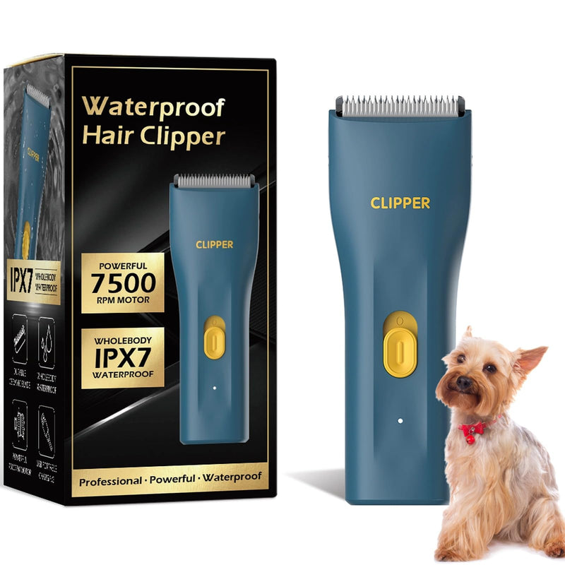 Pet Hair Clipper for Dog Grooming, Low Noise Cat Hair Trimmer for Matted Hair,Waterproof Cordless Pet Shaver for Animals 006 Green - PawsPlanet Australia