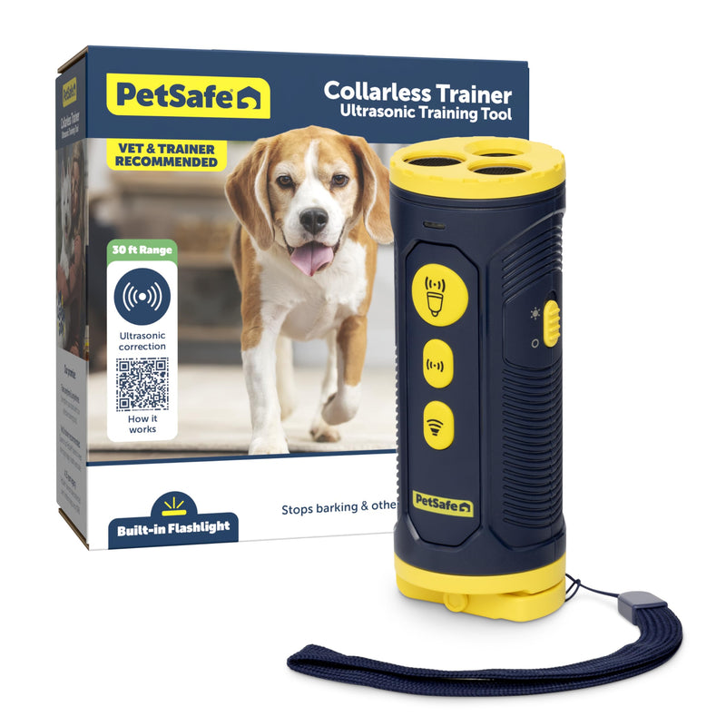 PetSafe Collarless Trainer – Ultrasonic Bark Deterrent – Handheld Anti Bark Device – High-pitched Sound, Flashing Light and Variable Tone – Rechargeable Battery – Flashlight – Wrist Strap - PawsPlanet Australia