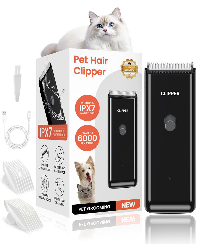 Upgrade Home Professional Dog Grooming Kit Clipper for Matted & Long Hair, Cordless Pet Shaver Low Noise USB Rechargeable for Cats, Small&Medium Dogs, Handy Pet Hair Grooming Trimmer, Black Rk005-black - PawsPlanet Australia
