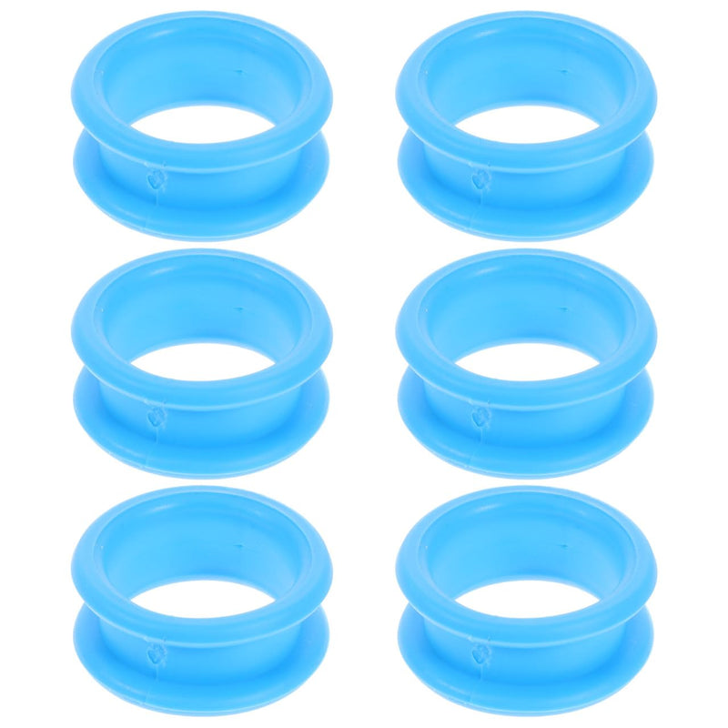 6Pcs Soft Silicone Scissor Finger Protectors Comfortable Finger Rings for Pet Grooming Hairdressing Skid Design for Home Salon Use Prevent Calluses - PawsPlanet Australia