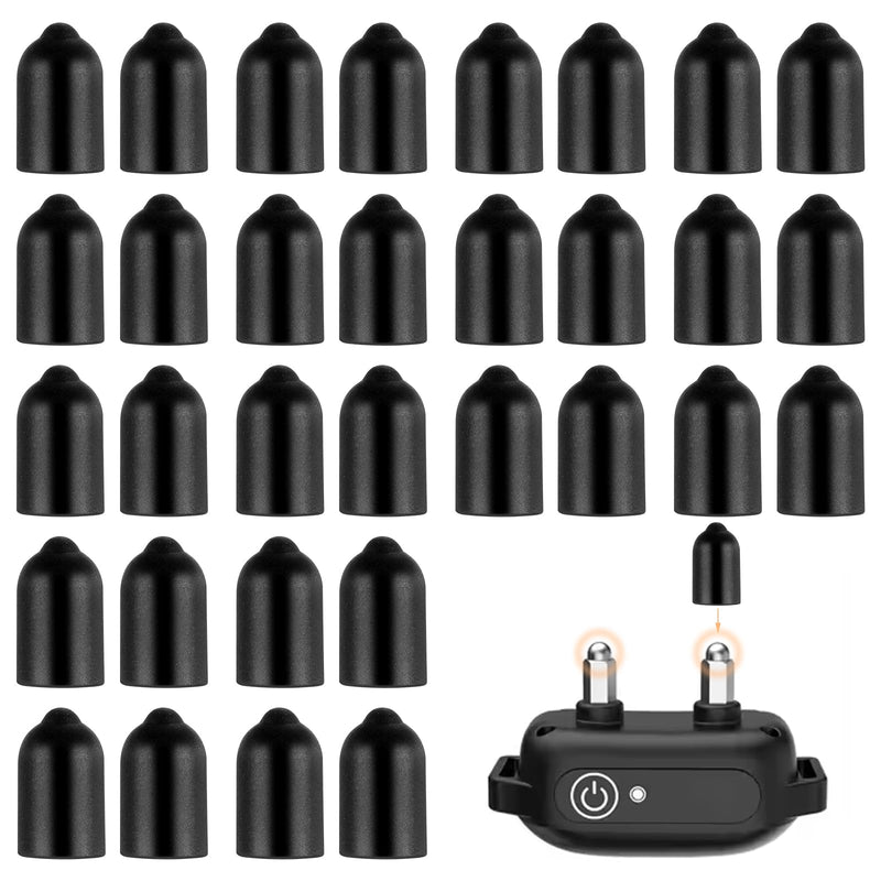 32 pcs Dog Shock Collar Rubber Tips Anti Bark Collars Caps Training Collar Replacement Silicone Covers Column Conductive Rubber Sleeve Extra Contact Points for Pet Puppy Training Stop Barking - PawsPlanet Australia