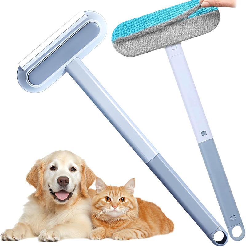 Pet Hair Remover Brush with 17-inch Handle, 4-in-1 Cat and Dog Hair Removal Tool for Furniture, Couch, Carpet, Clothes - PawsPlanet Australia