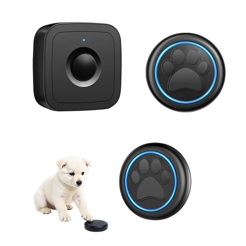 DFQ Wireless Pet Doorbell for Potty Training to Go Outside, Waterproof Pet Bell with 2 Touch Buttons and 1 Receiver, 1000 Feet Range, 60 Melodies & Adjustable Volume, Black 2 Button - PawsPlanet Australia