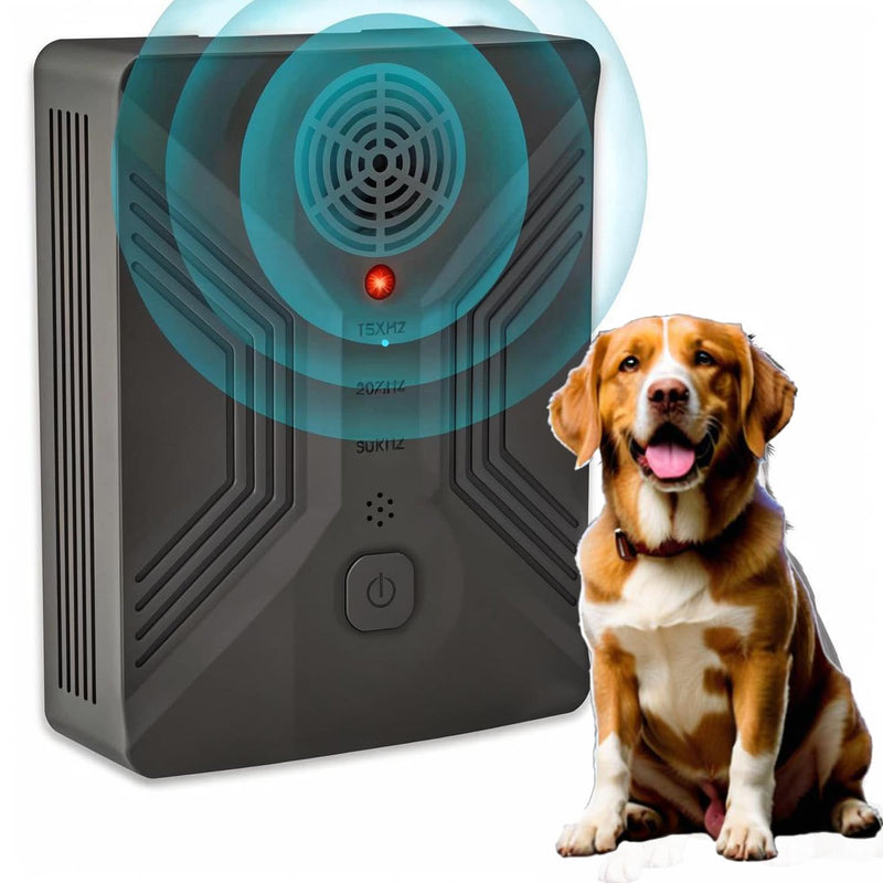 Upgraded Ultrasonic Dog Bark Deterrent Device - Rechargeable, Waterproof, 3 Modes, 33ft Ultrasonic Bark Box, Anti Barking Device - Stops Excessive Barking, Neighbor Dog Disturbances, Pitch-Black - PawsPlanet Australia