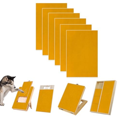Dog Door Scratch Protector,Dog Nail File Board, Door Protector for Dog Scratching,self-Adhesive Instead of Emery Paper (13x9inch, Yellow) - PawsPlanet Australia