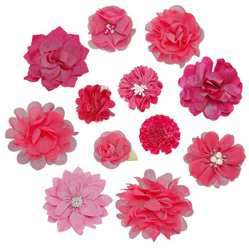 arricraft Dog Collar Bows and Flowers Attachment for Small Medium Dogs Puppies Cats Rose Pink - PawsPlanet Australia