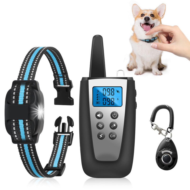 Small Dog Shock Collar, Tailored for Small Dogs 5-15lbs & Medium, Lightest Training Collar with Beep Vibration, Light for Night Walks, 3300Ft Rechargeable E Collar with Remote IPX7 Waterproof Black - PawsPlanet Australia