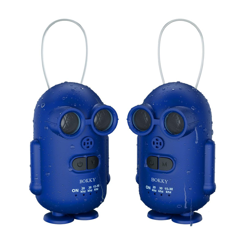BOKKY 2 Pack Dog Bark Deterrent Devices in 3 Adjustable Modes Convertible Waterproof Anti Barking Silencer for Dog - Ideal for Outdoor and Indoor(Blue) 2PACK-BLUE - PawsPlanet Australia