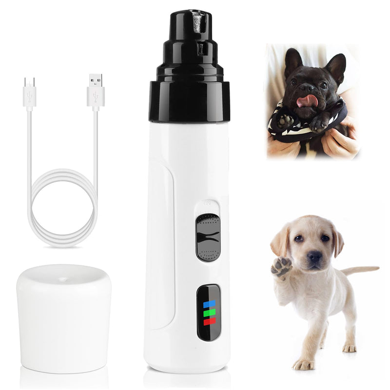 2-Speed Silent Groom Pro Nail Grinder, Rechargeable Quiet Dog Nail Trimmer, Gentle Electric Pet Nail Grinder Tool for Medium Small Dogs & Cats - PawsPlanet Australia
