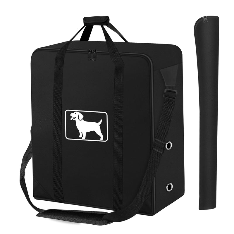 Dog Playpen Storage Bag, Fits 24" H 8 Panels and 9 Stakes, Dog Fence Travel Bag for Foldable Exercise Pet Playpen, with Shoulder, Waterproof Tear Resistant 600D Oxford Fabric, Designed for RV Trips 24 inch - PawsPlanet Australia