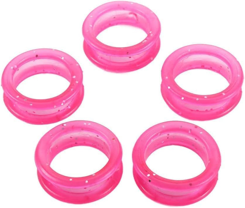 5 Pcs Pink Silicone Finger Rings for Hair Cutting Scissors, Silicone Finger Rings Grips Grooming Shear Thumb Inserts Finger Protector Ring for Barber Hair Cutting Scissors Pet Shears - PawsPlanet Australia