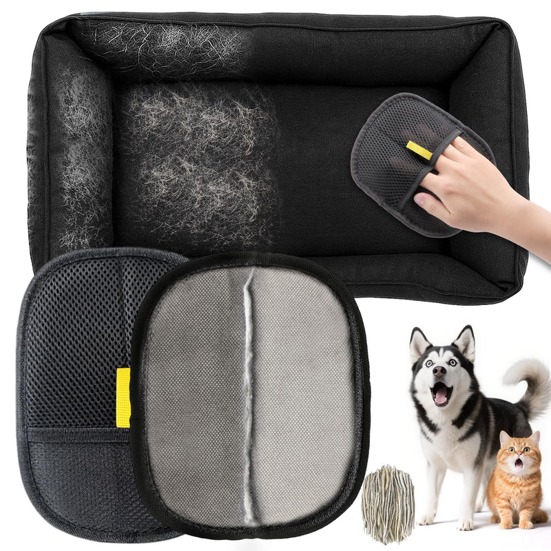 BABORUI Pet Hair Removal Glove - 2 Pack Pet Hair Remover Glove, Electrostatic Gloves Pet Hair Lint Rolls into Strips, Dog and Cat Hair Remover Tool for Furniture, Car, Couch, Carpet, Clothes - PawsPlanet Australia