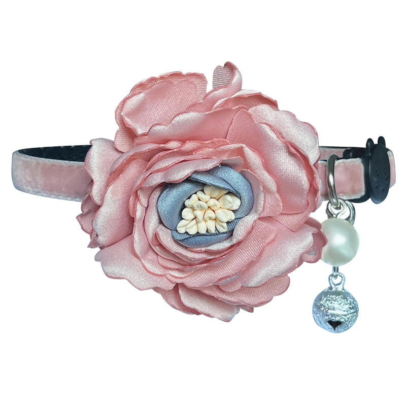 Fupo Cat Collar - Breakaway Adjustable with Bell& Flower (Pink) PINK - PawsPlanet Australia
