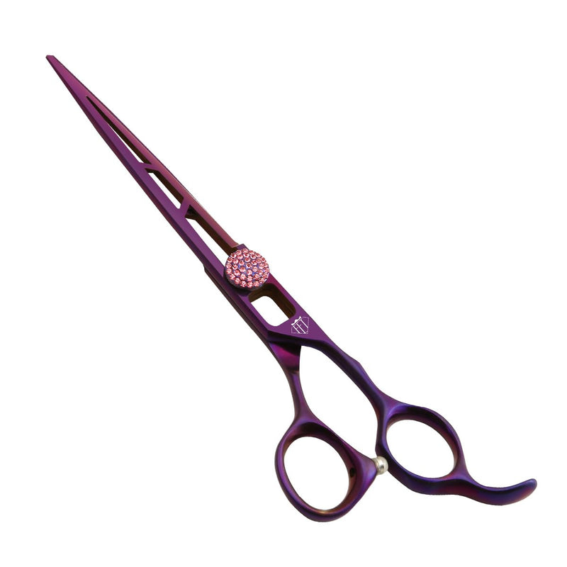Dog Grooming Scissors: Pet Shears Skeletonized blade Made Of Japanese 440C for Trimming Dogs Cats and Other Pets (Straight, 7") Straight 7" - PawsPlanet Australia