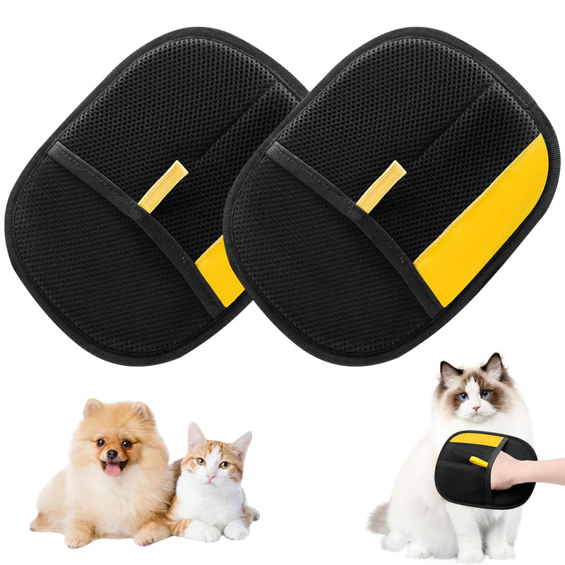 KLIFE Magic Brush Pet Hair, Newly Upgraded Reusable Electrostatic Pet Hair Remover Glove, Cat & Dog Hair Remover for Couch Furniture, Carpet, Curtain, 2Pcs - PawsPlanet Australia