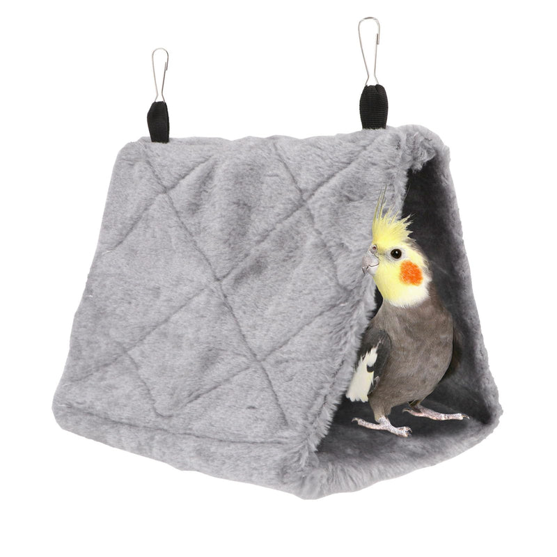 Wontee Bird Nest House Warm Bird Bed Hanging Hammock Snuggle Hut for Budgies Parakeets Caique Senegal Quaker Parrots Cockatiels Conures (Grey) Grey