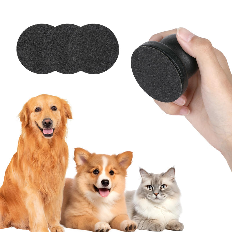 Dog Nail File, Pet Scratch Board, Including 3 Replaceable File Discs, Can be Used to Modify and Polish Pet Toenails, and Help Dogs and Cats Establish Fingertip Health(Black) Black - PawsPlanet Australia
