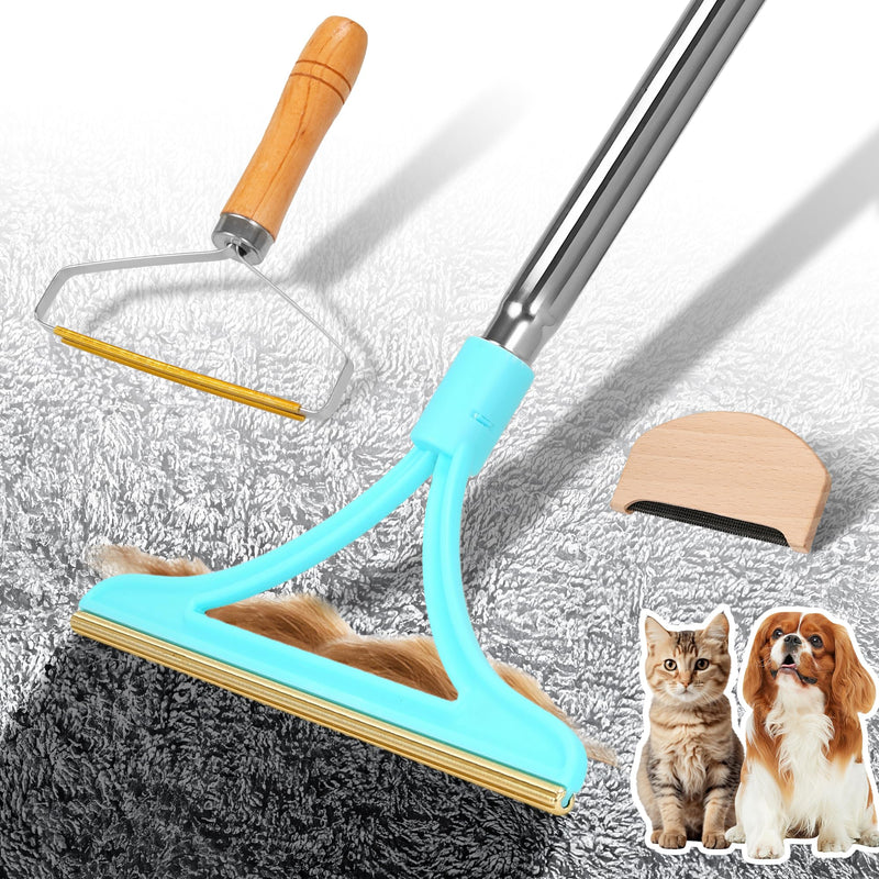 3 in 1 Carpet Rake for Pet Hair Removal 55" Long for Pet Hair,Cat Hair Remover with 3 Modes Adjustable Handle,Reusable Pet Hair Remover Deep Hair Cleaner Remover Tool for Rugs, Mats, Couch, Furniture - PawsPlanet Australia