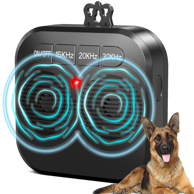 Anti Barking Device for Dogs, Safe Effective Dog Bark Deterrent Device, Rechargeable Ultrasonic Bark Box with 3 Adjustable Modes, Bark Control Device Stop Dog Barking Indoor Outdoor Use (Black) Black