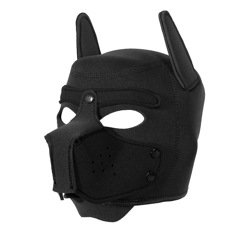 Puppy Hood, Removable Cosplay Dog Full Face Pup Hood Men&Women (Black) Black - PawsPlanet Australia