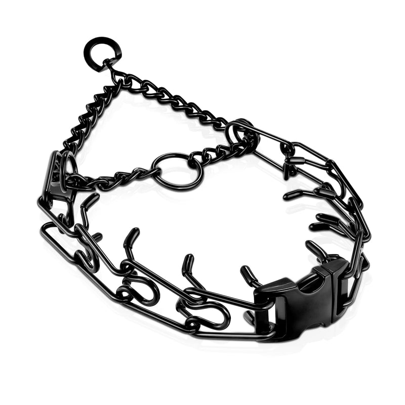 Pinch Collar for Dogs, Prong Training Collar with Quick Release Buckle for Dog Pulling Behavior Correction, Adjustable Pinch Leashes (Small / 12.5-18" Neck Size) Small / 12.5-18" Neck Size