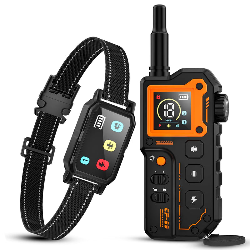 Dog Training Collar, 3300FT Dog Training Collar with Remote, IPX7 Waterproof Collar with Beep, Vibration, Fits for Large Medium Small Dogs, Keypad Lock and Flashing Light (10-120Lbs) Black - PawsPlanet Australia