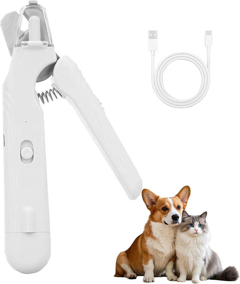 2-in-1 Dog Nail Clipper & Grinder for Dogs & Cats – LED Light, Low Noise, USB Rechargeable – Safe Nail Trimmer for Large, Medium & Small Breeds – Pet Grooming Kit Tool with Dust Cap & Safety Guard - PawsPlanet Australia