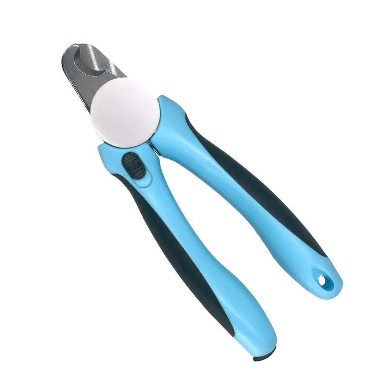 Pet Nail Clippers for Cats & Small Dogs, Sharp Stainless Steel Blade with Safety Guard & Hidden Nail File, Easy Grooming Tool, Blue - PawsPlanet Australia