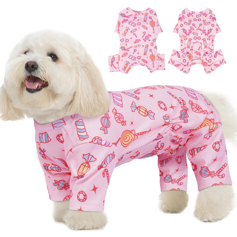 MIGOHI Sweet XS Dog Pajamas, Dog Onesie for Small Dogs | Stretchy & Lightweight Doggy Clothes, Cute Warm Jumpsuit for Puppy, Summer Nightwear, Pink, XS XS(6-10 lbs) - PawsPlanet Australia