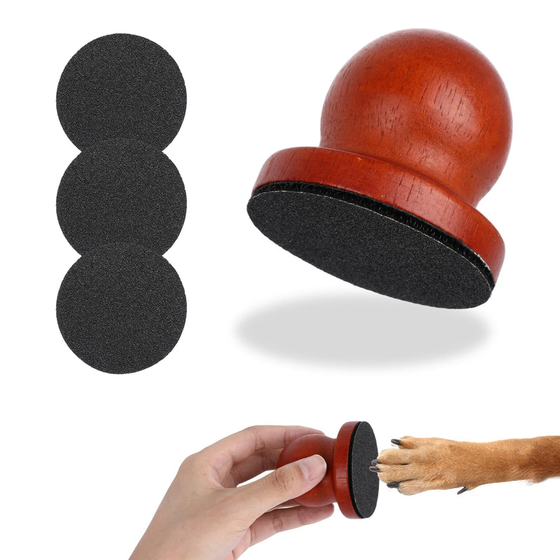 Dog Nail File,Wood Cat Nail File Boards,Pet Toenail Grinder Board, Scratcher Board Puppy Pad for Small to Medium-Sized Dogs and Cats with 3 Pcs Replaceable Sandpaper (Red) Red - PawsPlanet Australia